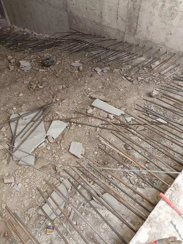 信阳信合江南里汽车坡道植筋 - 信阳通合建筑加固公司
