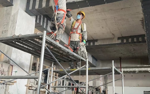 山东淄博一四八医院基础设施综合整治加固工程 - 信阳通合建筑加固公司